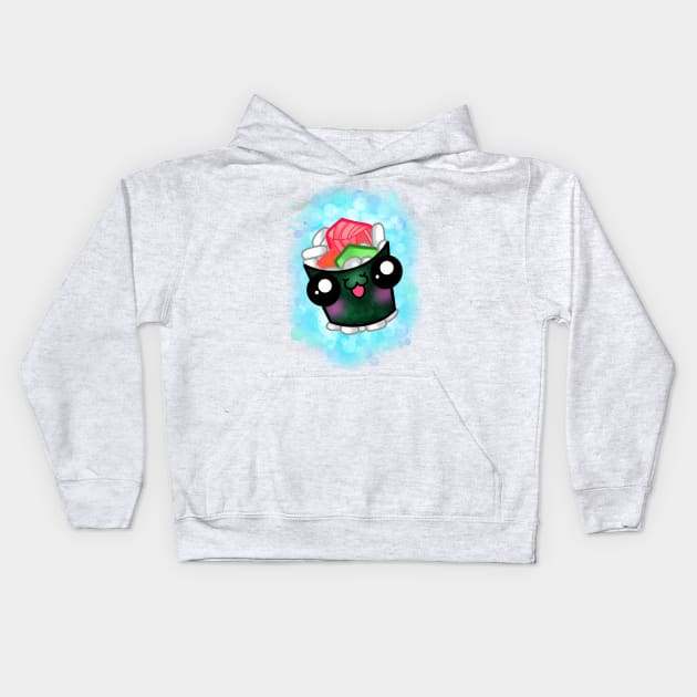 Happy Sushi Roll! Kids Hoodie by NinjaSquirell